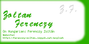 zoltan ferenczy business card
